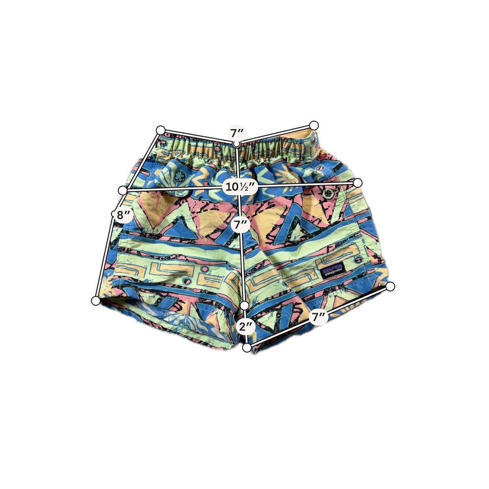 Patagonia Baggies Shorts Kids 6-12M Multicolor Geometric Abstract Print - Picture 5 of 6